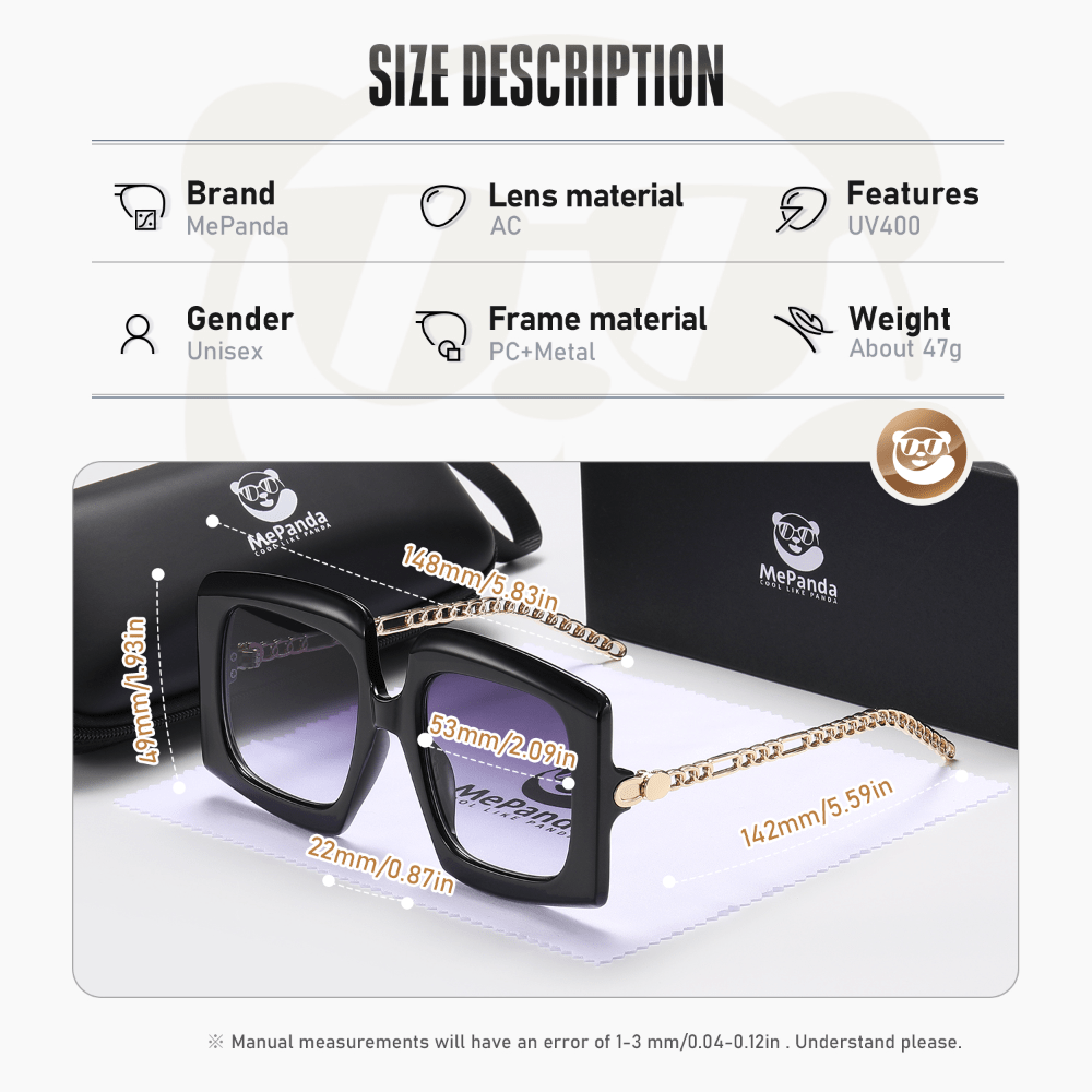 Men's Large Frame Sunglasses Sun Protection Decorative Accessories