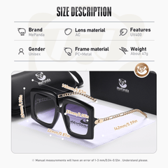 Men's Large Frame Sunglasses Sun Protection Decorative Accessories