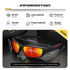 ReyDix Polarized Sports Sunglasses for Men Women Cycling