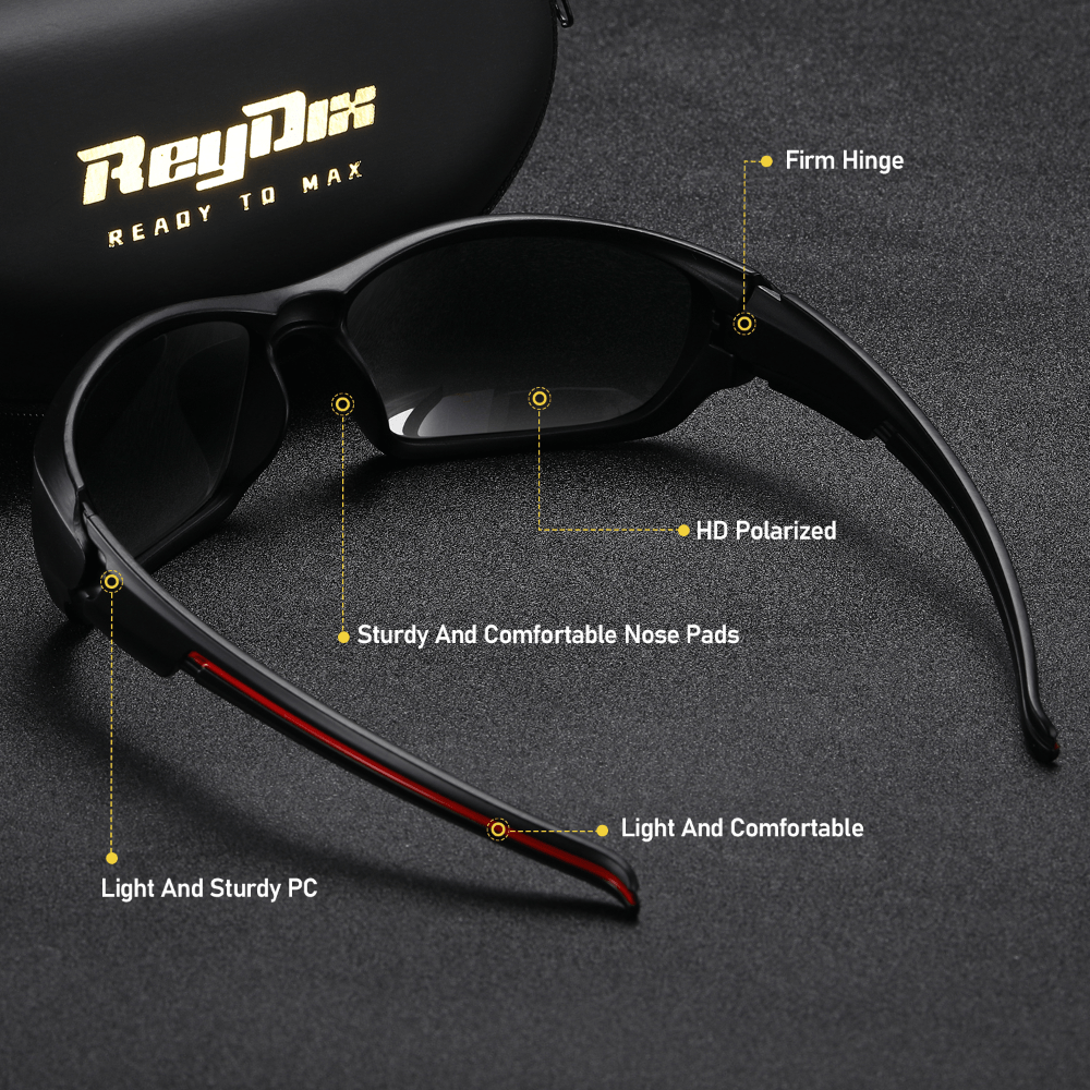 ReyDix Polarized Sports Sunglasses for Men Women Cycling