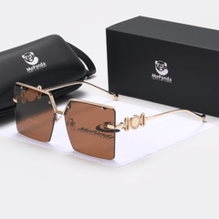 MePanda Square Metal Rivet Sunglasses Unisex