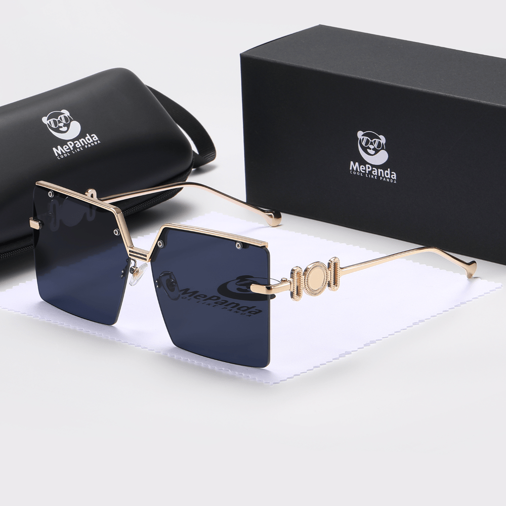 MePanda Square Metal Rivet Sunglasses Unisex