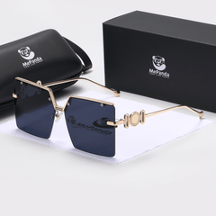 MePanda Square Metal Rivet Sunglasses Unisex