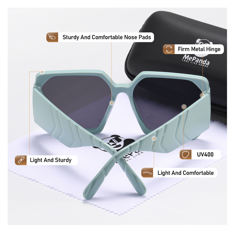 MePanda Chunky Square Frame Sunglasses Vintage Outdoor Unisex