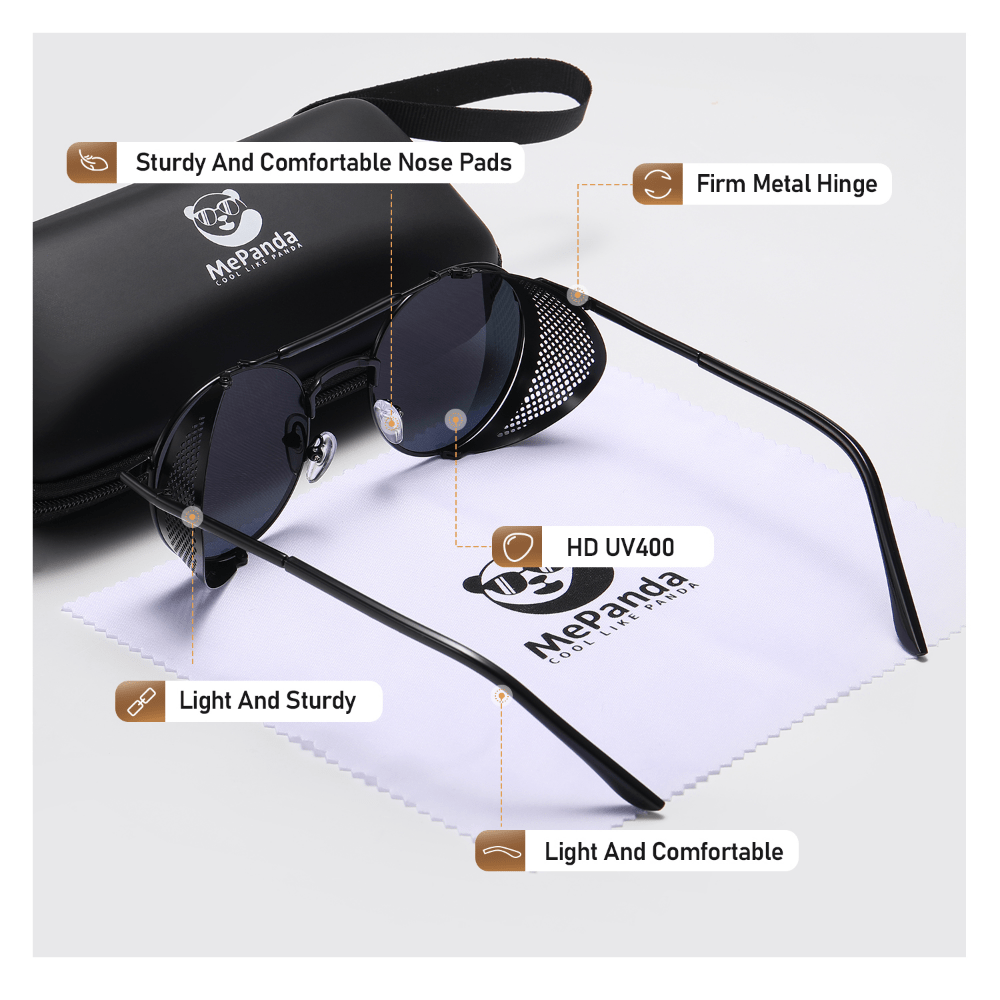 MePanda Round Sunglasses Unisex Punk Sunglasses