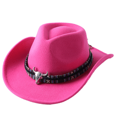 Gradient Wide Brim Fedora Hat For Party Meeting