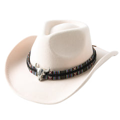Gradient Wide Brim Fedora Hat For Party Meeting