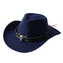 Gradient Wide Brim Fedora Hat For Party Meeting