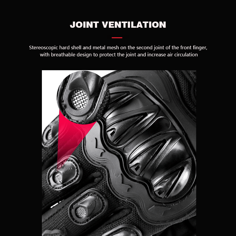 Breathable Touchscreen Motorcycle Gloves Anti Slip Hard Knuckles Protection