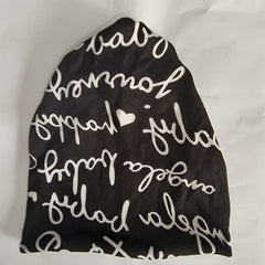 Hip Hop Letter Print Beanie Unisex Knit Hat Warm Skull Cap Soft