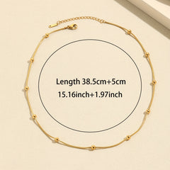 Bohemian Bead Chain Necklace Female Clavicle Chain