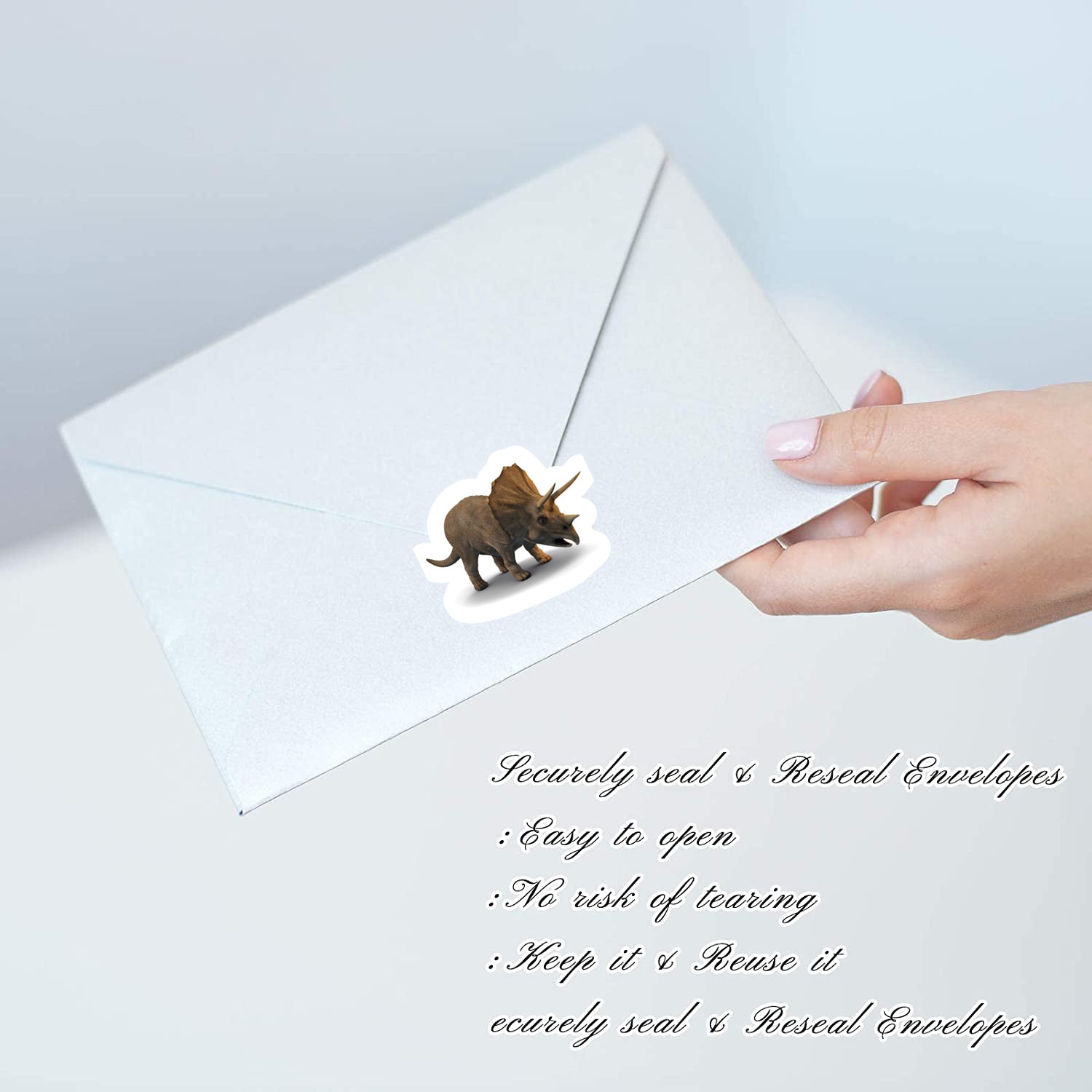 500pcs Dinosaur Stickers Roll Self Adhesive Seals Scrapbook Cards Envelopes