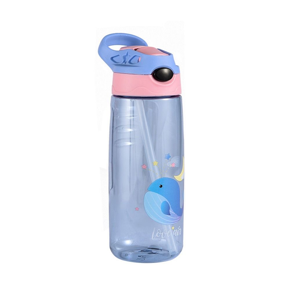 Kids Cartoon Feeding Cup With Straw Leakproof Water Bottle