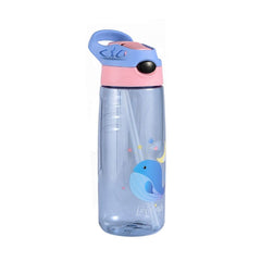 Kids Cartoon Feeding Cup With Straw Leakproof Water Bottle