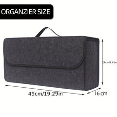 1pc Car Storage Box Felt Trunk Bag Foldable Car Storage Bag