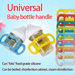 Soft Silicone Bottle Handle - Red/Green - BPA-Free