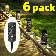 6pcs Solar Landscape Lights Waterproof Outdoor Lighting
