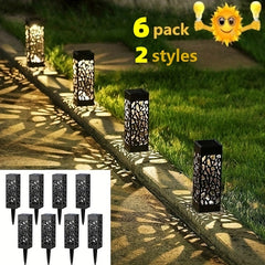 6pcs Solar Landscape Lights Waterproof Outdoor Lighting