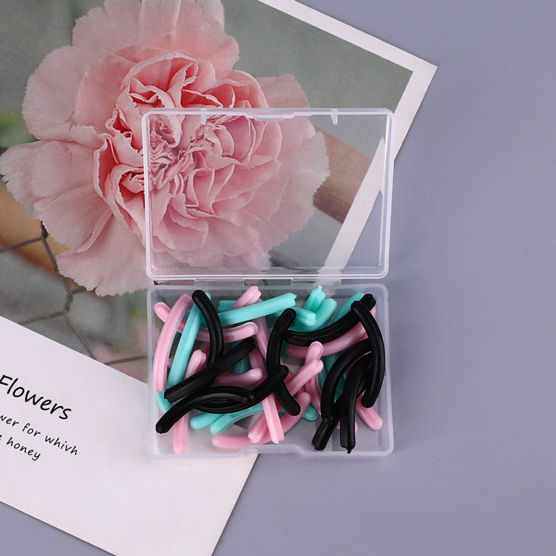 Eyelash Curler Refill Pad Silicone Rubber Replacement with Storage Box