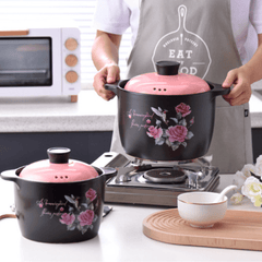 Pottery Casserole Pot for Soup and Rice Cooking