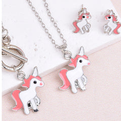 Unicorn Silicone Strap LED Watch & Jewelry Set