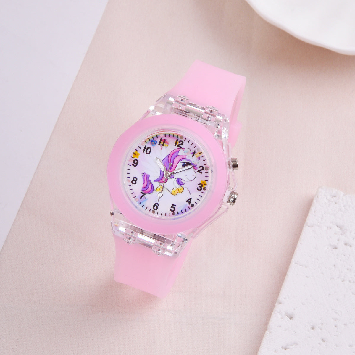 Unicorn Silicone Strap LED Watch & Jewelry Set