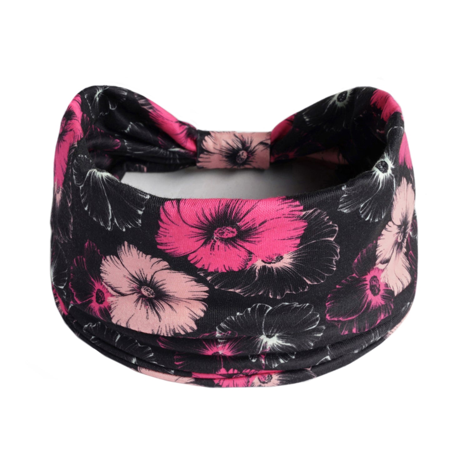 Flowers Pattern Headband Floral Hairband Boho Sports Sweatband For Yoga Running
