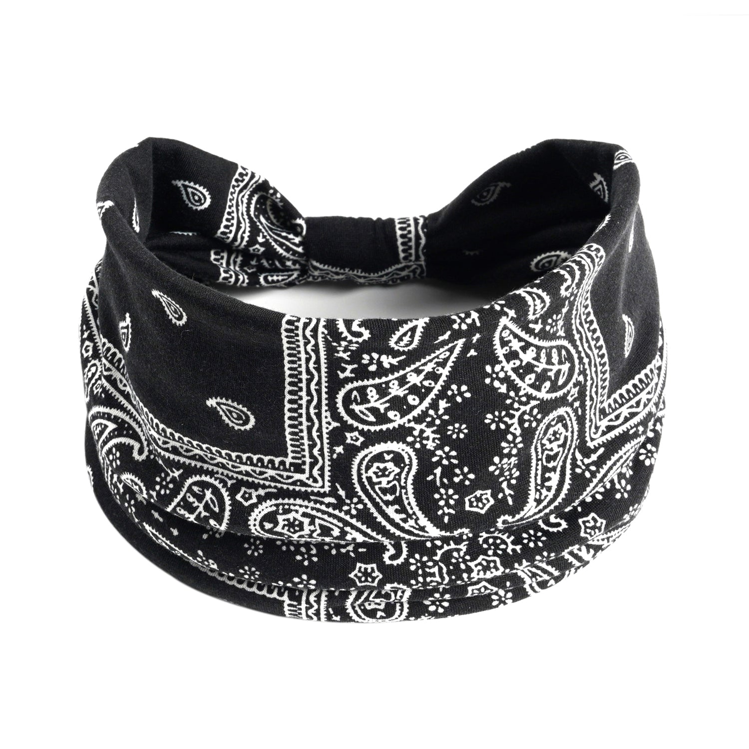 Paisley Pattern Seamless Sports Headband Boho Style Stretchy Leopard Print