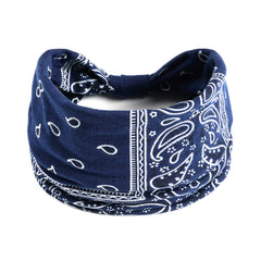 Paisley Pattern Seamless Sports Headband Boho Style Stretchy Leopard Print