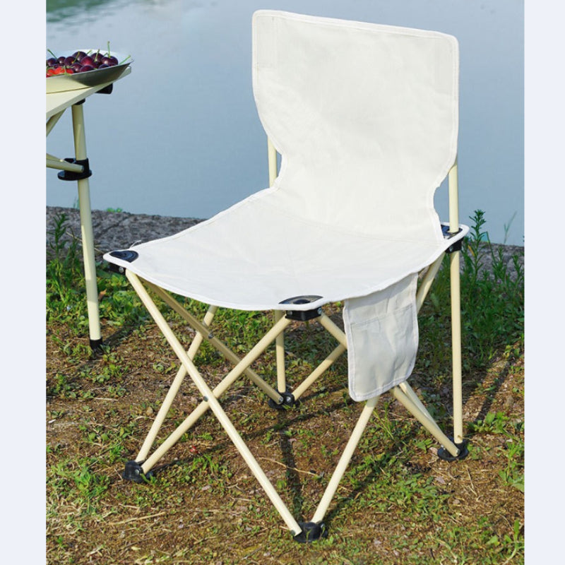 Portable Camping Chair with Carry Bag and Side Pocket