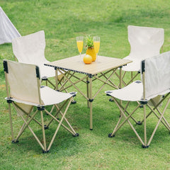Portable Camping Chair with Carry Bag and Side Pocket