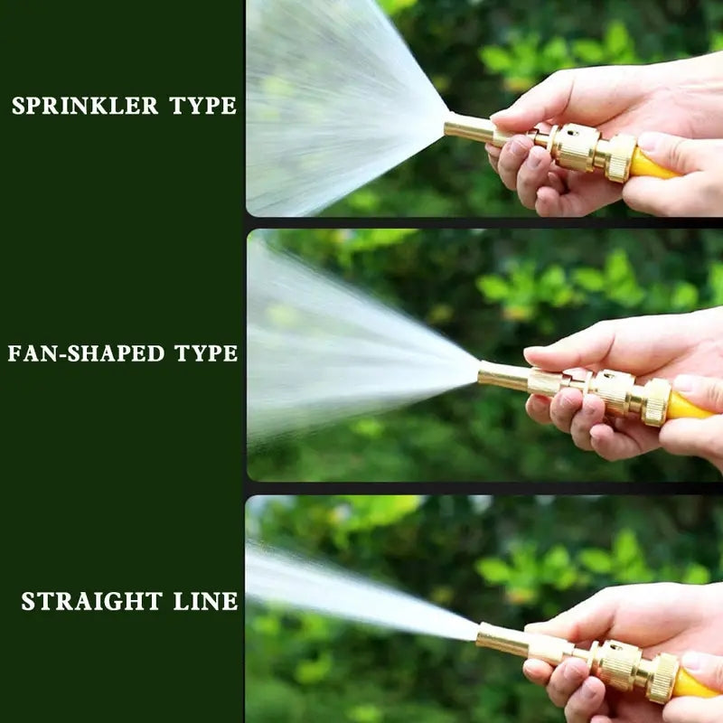Adjustable Brass Hose Nozzle High Pressure Gun Car Washing Garden Watering