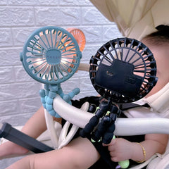 Rechargeable Baby Stroller Fan USB Small Folding Mini Ventilator