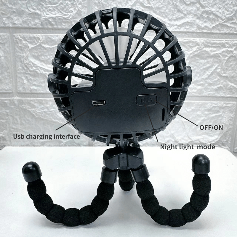 Rechargeable Baby Stroller Fan USB Small Folding Mini Ventilator