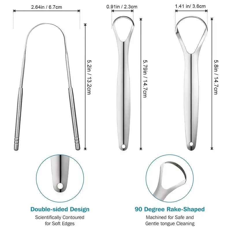 Metal Tongue Scraper Stainless Steel Cleaner
