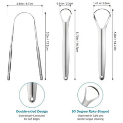 Metal Tongue Scraper Stainless Steel Cleaner