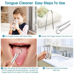 Metal Tongue Scraper Stainless Steel Cleaner
