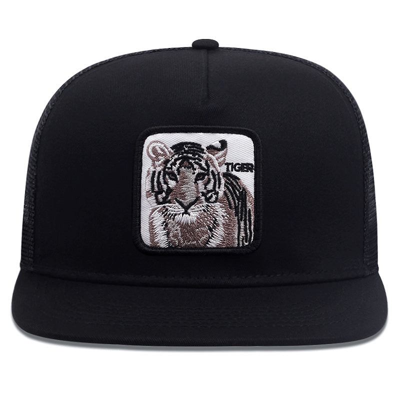 Unisex Lion Embroidery Adjustable Baseball Cap for Outdoor Sport
