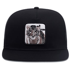 Unisex Lion Embroidery Adjustable Baseball Cap for Outdoor Sport