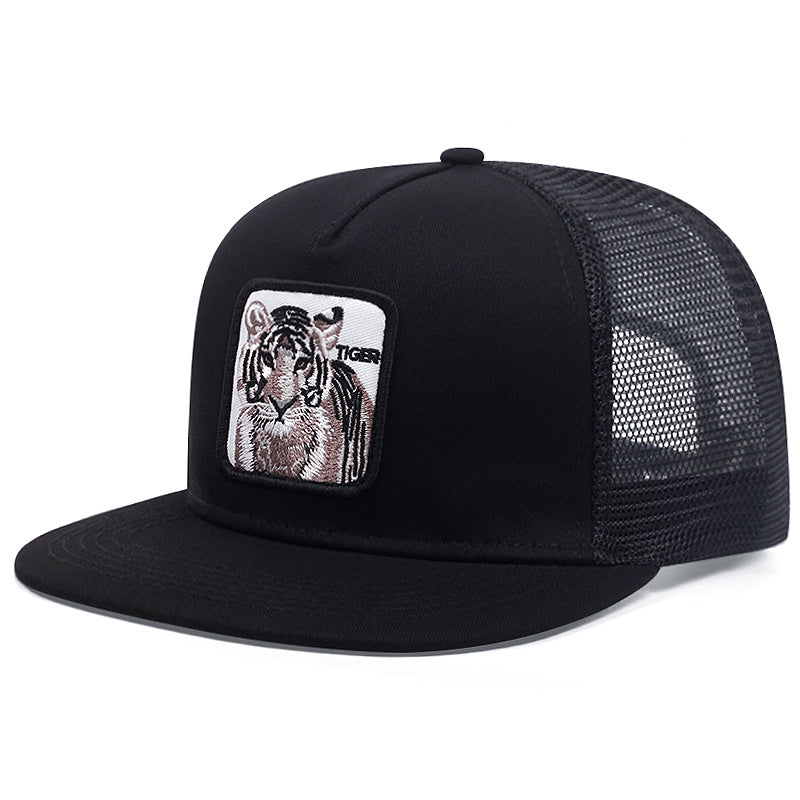 Unisex Lion Embroidery Adjustable Baseball Cap for Outdoor Sport