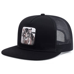Unisex Lion Embroidery Adjustable Baseball Cap for Outdoor Sport