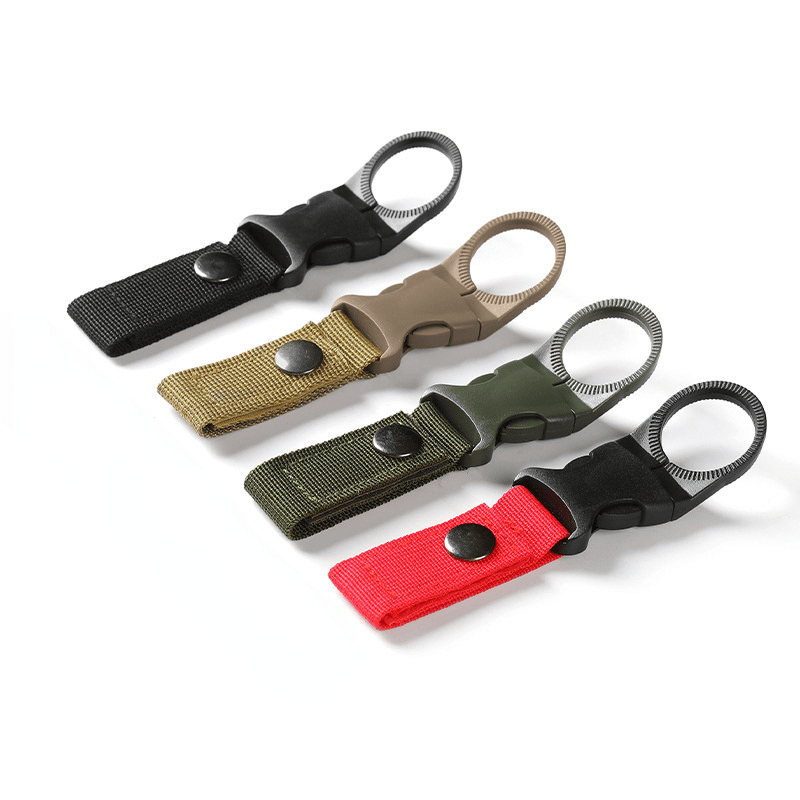 4pcs Hanging Buckles Nylon Water Bottle Hook Clips for Outdoor Camping