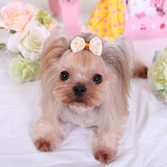 Pet Mesh Bowknot Hair Clips Hairpins for Dog and Cat Accessories