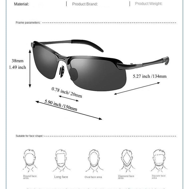 Polarized Men's Sunglasses Anti Glare UV400 Protection