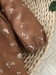 Baby Girl's Floral Print Dress for Spring/Autumn