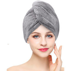 Soft Hair Drying Cap Coral Fleece Towel Absorbent Quick-drying Shower Cap