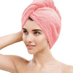 Soft Hair Drying Cap Coral Fleece Towel Absorbent Quick-drying Shower Cap