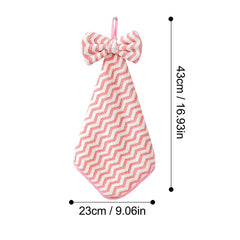 2pcs Striped Hanging Towel Quick Drying Absorbent Soft for Bathroom Kitchen