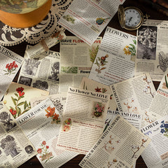Vintage Scrapbook Paper Pack - 60pcs, Junk Journal Supplies