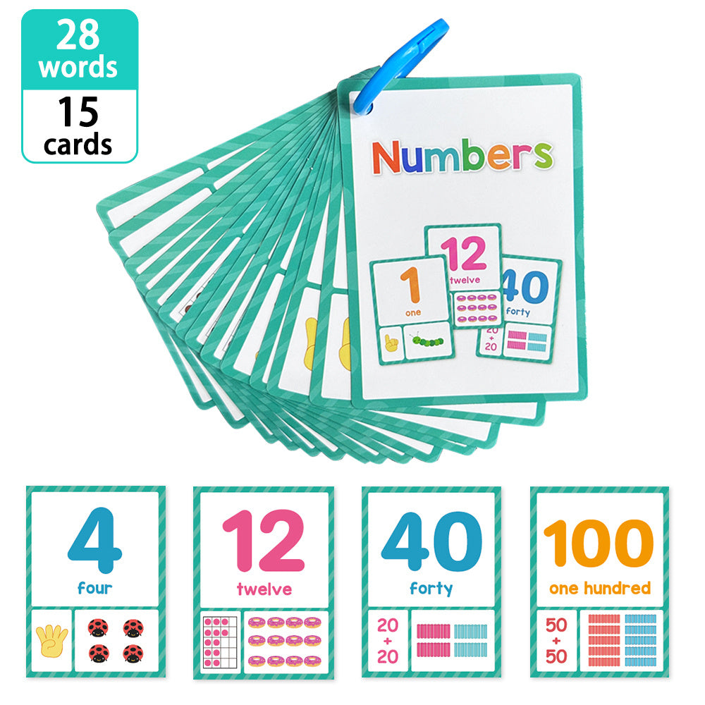 Math Flash Cards Ages 4-6 Addition Subtraction Counting 15 Cards 28 W